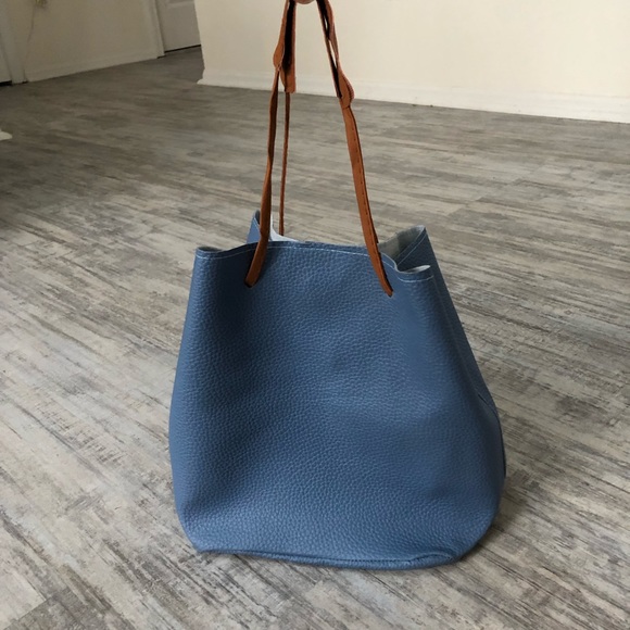 Faux Leather Bucket Bag Purse - Picture 3 of 8